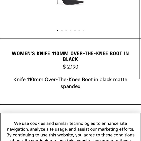 BALENCIAGA KNIFE 110mm OVER THE KNEE SPANDEX BOOT BLACK SIZE 38 WITH OG BOX - Picture 3 of 4